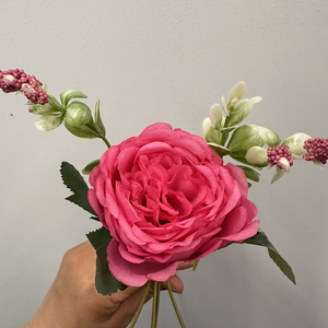 人工花シミュレートされたバラ花瓶セット結婚記念日ギフトバルク購入