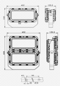 Uzun ömürlü ve enerji tasarrufu teknolojisine sahip endüstriyel kullanım için mükemmel sağlam LED patlamaya dayanıklı aydınlatma - Product Image 5