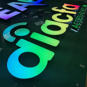 Пользовательские 3D супер буквы с RGB программы красочное светодиодное освещение для бизнеса офисное здание уникальные кофейные вывески рекламные щиты - Product Image 1