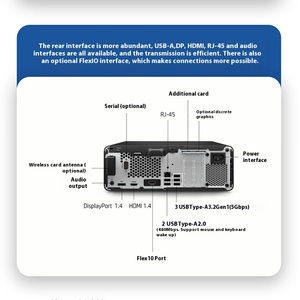 En çok satan HP Pro 400 G9 | I3 nesil I3 I5 I7 I9 | Kompakt Fiber optik şasi | Özelleştirilebilir iş masaüstü - Product Image 5