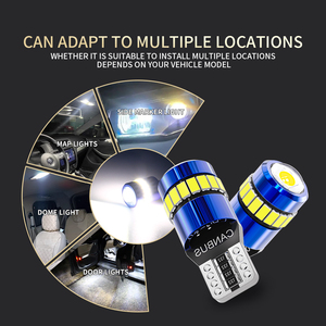 Nhà Sản Xuất Không Có Lỗi 194 W5w <span class=keywords><strong>T10</strong></span> <span class=keywords><strong>LED</strong></span> Canbus 168 Bóng Đèn 3014 18smd 12V Trắng Red Side Nêm Nội Thất Festoon Xe Dome Đèn - Product Image 6