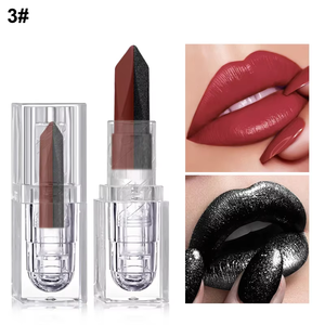 New Arrival <strong>2</strong>-in-1 Lipstick Luxury Fashion Private Label Glitter Matte Lip Cosmetics 5g One Stroke Lipstick with Two Colors - Product Image 3