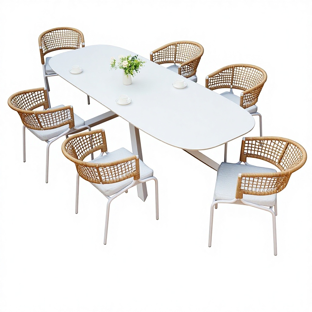 6 sillas 1809075cm mesa larga rock italiano