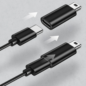 迷你USB转C型适配器5针公迷你USB转母USB C型数据传输连接器，用于GoPro MP3摄像机电脑转换器 - Product Image 3