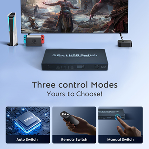 SYONG 3 en 1 Salida HDMI Switch UHD 8K60Hz 4K120Hz HDR10 HDMI2.1 con control remoto IR Compatible con PS5, Xbox,Blue-Ray Player - Product Image 4