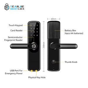 Nhà Máy Giá Durable tuya ttlock kỹ thuật số thông minh Wifi điện thoại màn hình cảm ứng bàn phím sinh trắc học điện vân tay khóa cửa - Product Image 4