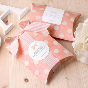定制纸纸板糖果礼品盒圆点饼干饼干包装盒枕形糖果盒 - Product Image 4