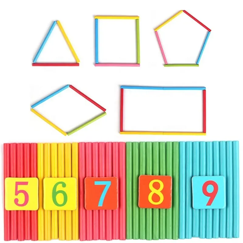 Baby-Math-Spielzeug hölzerner Stock magnetisches Mathematik-Puzzle Erziehung Zahlspielzeug Berechenspiel Lernen zählen Kindergeschenke