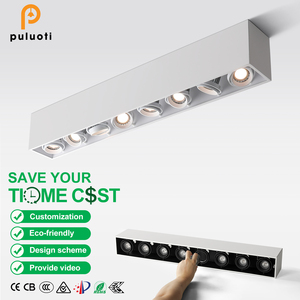 Thiết Kế Hiện Đại MR16 Chiếu Sáng Trong Nhà Nhôm Bề Mặt Gắn Spotlight 3000K Màu Có Thể Thay Thế <span class=keywords><strong>GU10</strong></span> <span class=keywords><strong>LED</strong></span> Đèn Đầu Cho Phòng Khách - Product Image 1