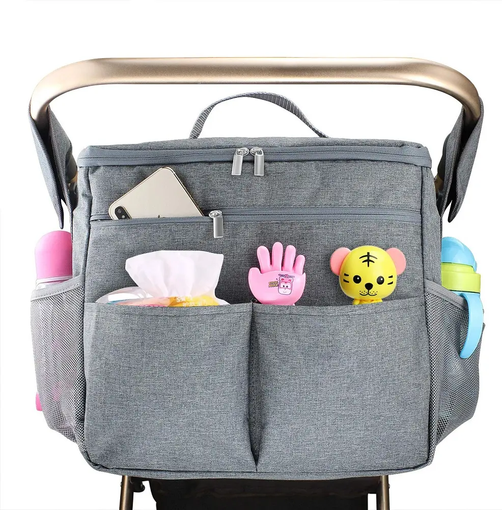 Draagbare Grote Baby Luiertas Kinderwagen Caddy Organizer Universele Kinderwagen Organizer