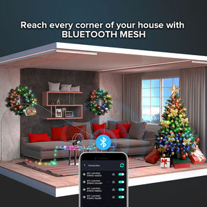 Tira de luces LED con modo de música, luces parpadeantes que cambian de Color RGB con Control remoto por aplicación, para Navidad - Product Image 4