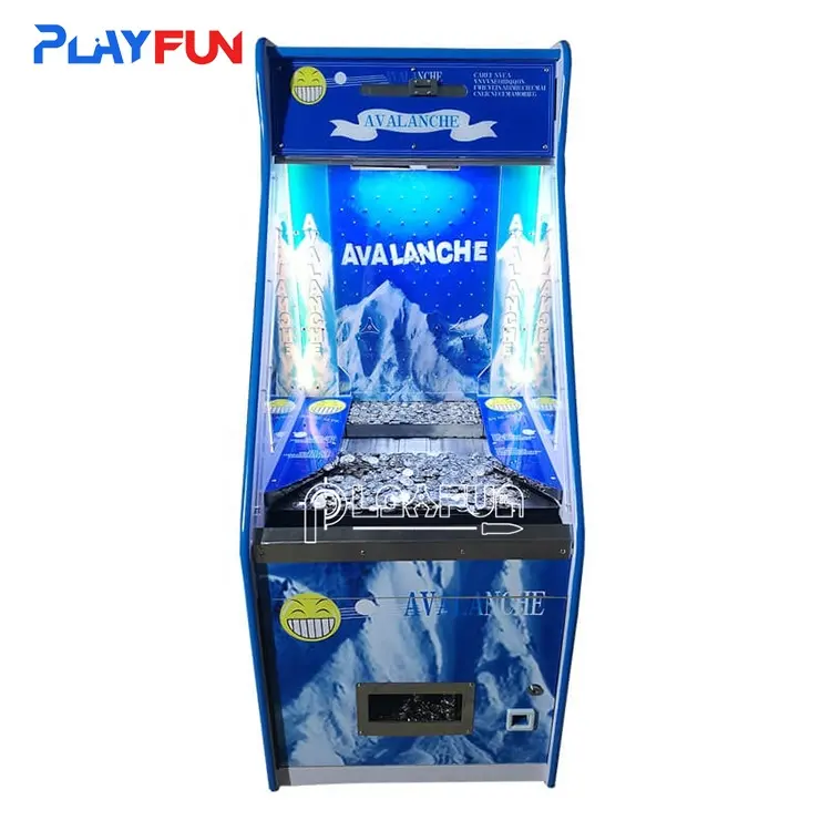 Playfun Usa Popular Avalanche 1 Single Player Small Space Arcade Coin Pusher macchina per attrezzature per sale giochi