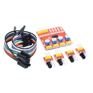 Quatro Vias 4 Canais Detector Infravermelho Rastreamento Linha Obstáculo Avoidance Módulo <span class=keywords><strong>Sensor</strong></span> DIY Smart Car <span class=keywords><strong>Robot</strong></span>