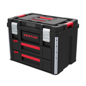 Vertak 3 in 1プラスチックスタック可能ローリングアップライトトロリーツールボックス車修理用家庭用ツールボックス車輪付きツールボックス