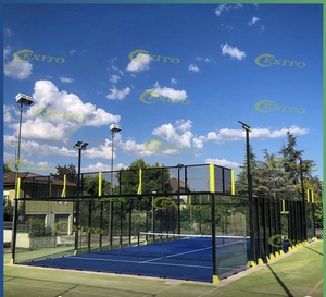 Exito cài đặt đội có sẵn khung thép ngoài trời và trong nhà toàn cảnh mái chèo sân tennis chi phí canchas de padel Tòa - Product Image 3