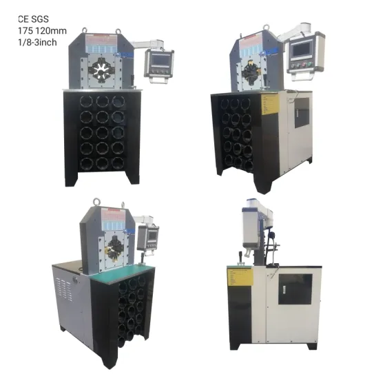 Máquina de friso para mangueira, acessórios de borracha hidráulica ultrafina de alta pressão, máquina de friso para mangueira