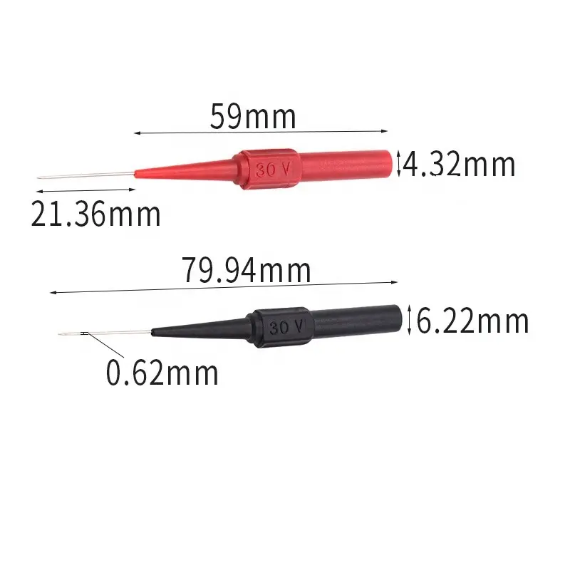 Multímetro de sonda gruesa de 0,7 MM, pluma Flexible de acero inoxidable, herramienta de mantenimiento automático, varilla de calibre de alambre de punción