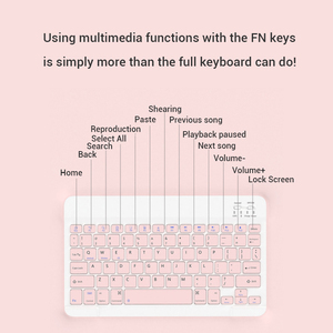 Ultra-Slim Bluetooths Wireless <strong>Keyboard</strong> Portable Mini Wireless <strong>Keyboard</strong> for Tablet Rechargeable for iPad Wins <strong>Android</strong> - Product Image 6