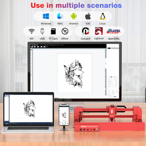 DAJA A6 Mini grabador láser APP Control CNC DIY Fast Logo Mark impresora cortador máquina de madera máquina de marcado láser de fibra portátil - Product Image 4