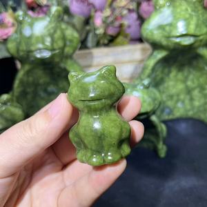 卸売癒しクォーツクリスタル彫刻クラフトXiuyan翡翠カエル装飾用
