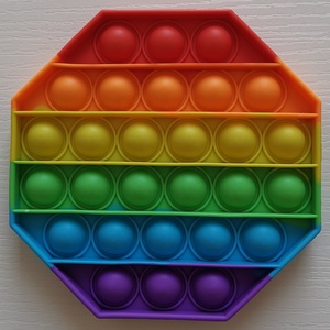 Cầu Vồng đẩy <span class=keywords><strong>Pop</strong></span> Bong Bóng Trò chơi Fidget Đồ chơi bóng đá bóng đá căng thẳng Popper Fidget cảm giác đồ chơi - Product Image 4