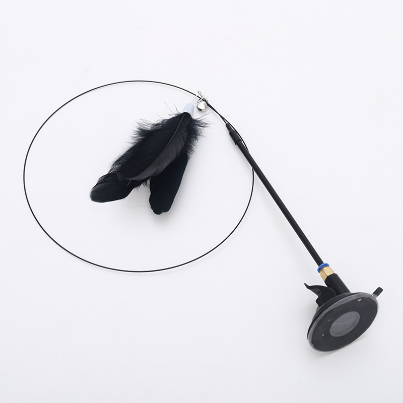 Wire suction cup cat toy