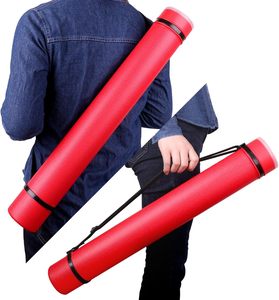 Transon Poster belgeleri depolama tüpü 24 "-40" sanat eserleri, Blueprints, taslak ve Scrolls renk kırmızı için uzatılabilir - Product Image 4