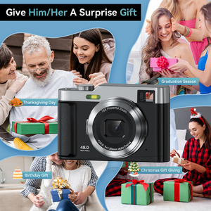 <strong>Best</strong> Kids <strong>Camera</strong> DC02 2-Inch IPS 16X Zoom 1080P Video 48MP Photo 1000mAh Battery with 5.5H Runtime <strong>CCD</strong> Sensor Element - Product Image 6