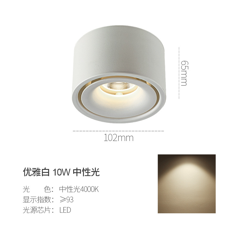 10W สีขาวสง่างาม