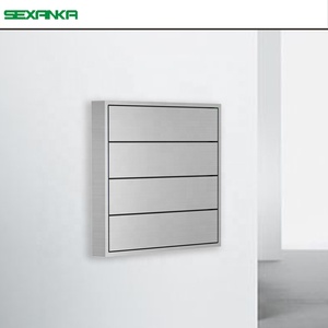 SEXANKA <span class=keywords><strong>KNX</strong></span> EIB akıllı ev otomasyon sistemi 4 Gang Metal düğme paneli akıllı duvar anahtarları - Product Image 2
