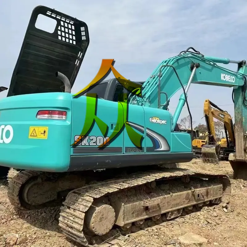 Horario de trabajo corto, excavadora hidráulica original usada Kobelco SK200 a la venta