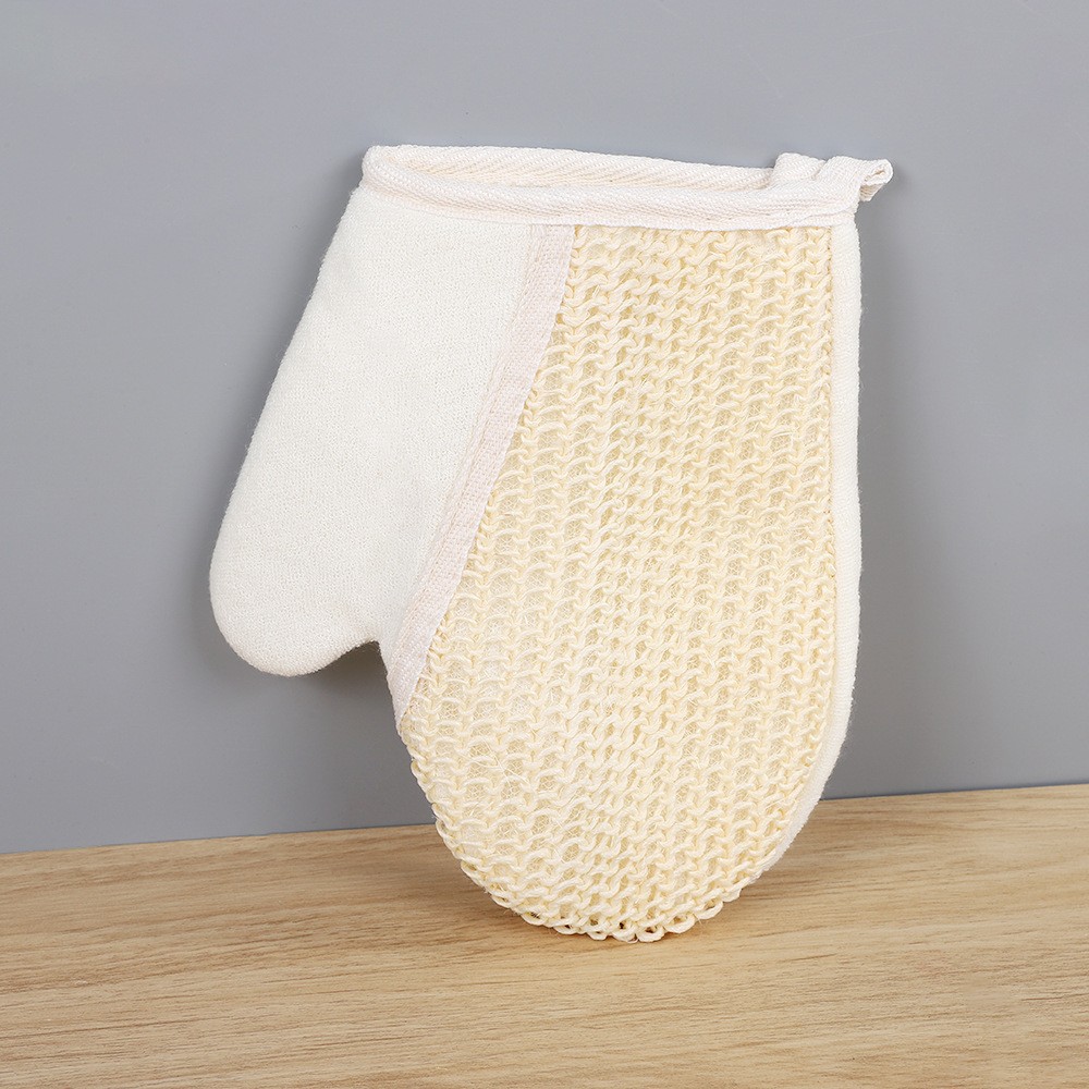 Gants en sisal coupés à plat - 21x17cm - sachet OPP