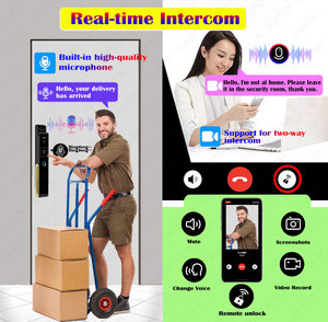Nuova serratura digitale con riconoscimento facciale biometrico per riconoscimento digitale per interfono vocale remoto con serratura intelligente - Product Image 5