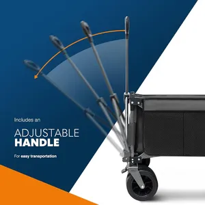 Đóng mở cắm trại Wagon xách tay có thể gập lại tiện ích xe đẩy với 360 bánh xe, có thể điều chỉnh xử lý, nhiệm vụ nặng nề 150kg Công suất - Product Image 5
