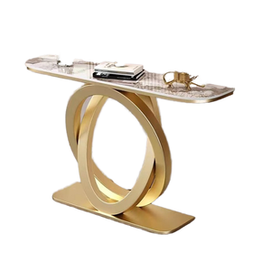 Modern basit İtalyan giriş kaya kurulu giriş veya Villa için konsol masa ışık lüks son görünüm tablosu - Product Image 5