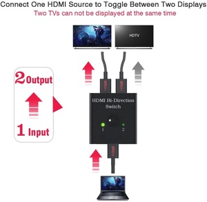 4K <strong>HDMI</strong> Bi-Direction Switch 2 <strong>Input</strong> 1 <strong>Output</strong> <strong>and</strong> 1 <strong>Input</strong> 2 <strong>Output</strong> Compatible for Firestick, Xbox PS4 Roku HDTV <strong>and</strong> More - Product Image 3