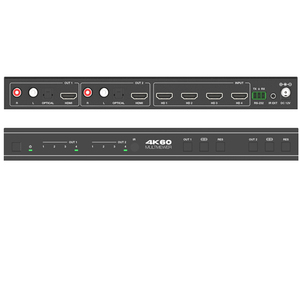 4K60 4x2 HDMI Multiviewer Seamless UHD Video Matrix Switcher Sin comprimir hasta 8 modos de visualización para sistema de cine en casa