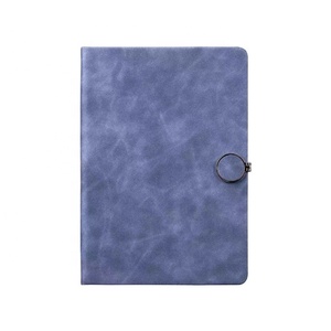 Taccuino in morbida pelle con pulsante rotondo stampato copertura in tessuto per riunioni in ufficio diario o regalo per studenti - Product Image 2