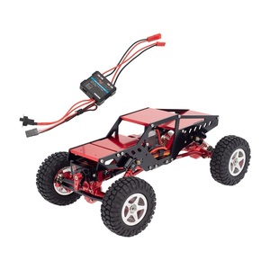 フルメタルシャーシ、ボディフレーム、ESC、モーター、サーボ、1/24スケールRCカーSCX24用 - Product Image 1