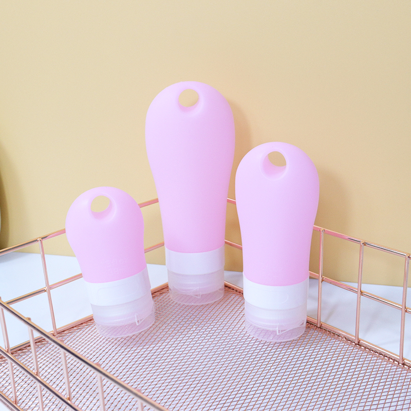 Pink Silicone Refillable Bottle
