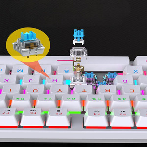 Piezas de PC portátil Teclado tipo C 104 Key Feel RGB LED Retroiluminado Gaming Keycap Teclados de computadora mecánicos