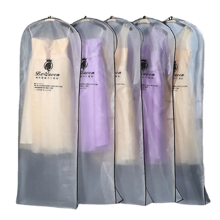 Wholesale purple travel cover suit garment bag wedding dress bag with logo