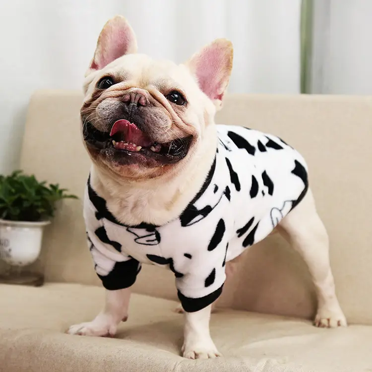 Pembe ve kahverengi leopar tasarım polar Pet kostüm köpek kazak kış sıcak Pet ceket köpek giysileri köpek pijama