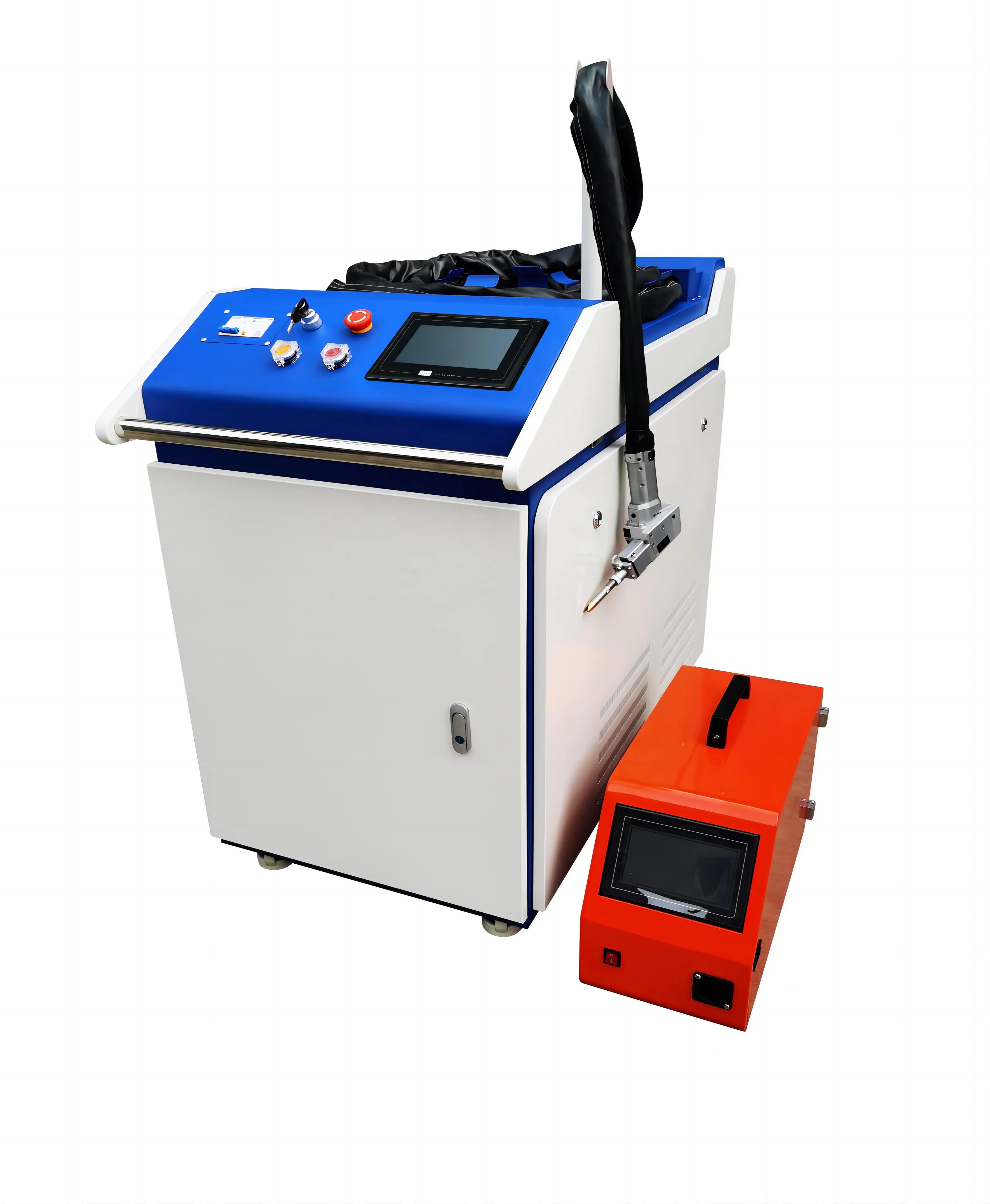The popular hand-held laser welder in China comes with a CE certified laser cleaning and cutting 3-in-1 welder
