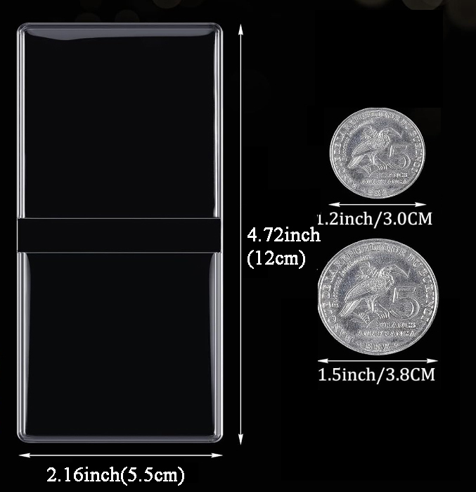 Doble bolsillo (apto para monedas de 1.2 y 1.5 pulgadas)