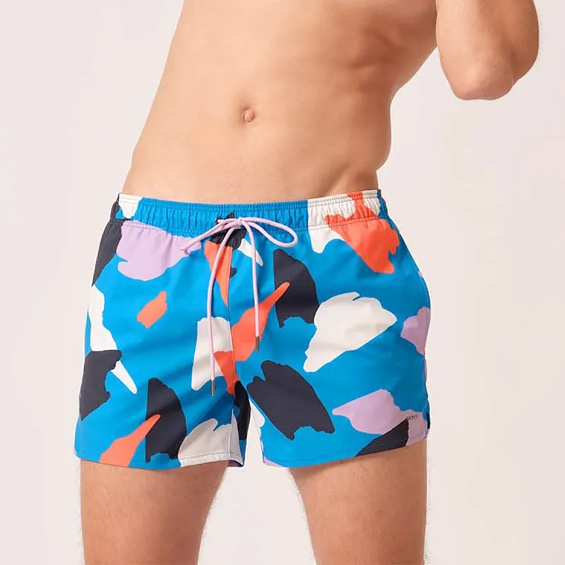 Traje de baño de alta calidad para hombre, pantalones cortos de baño reciclados, bañadores ligeros, pantalones cortos de playa, logotipo personalizado