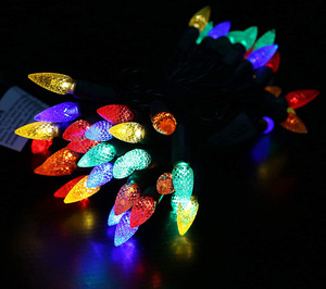 0.5W 0.8W 1W LEDクリスマス電球E17 C9グローブフィラメント付きカラフルなプラスチックガラスボディ住宅装飾用 - Product Image 5