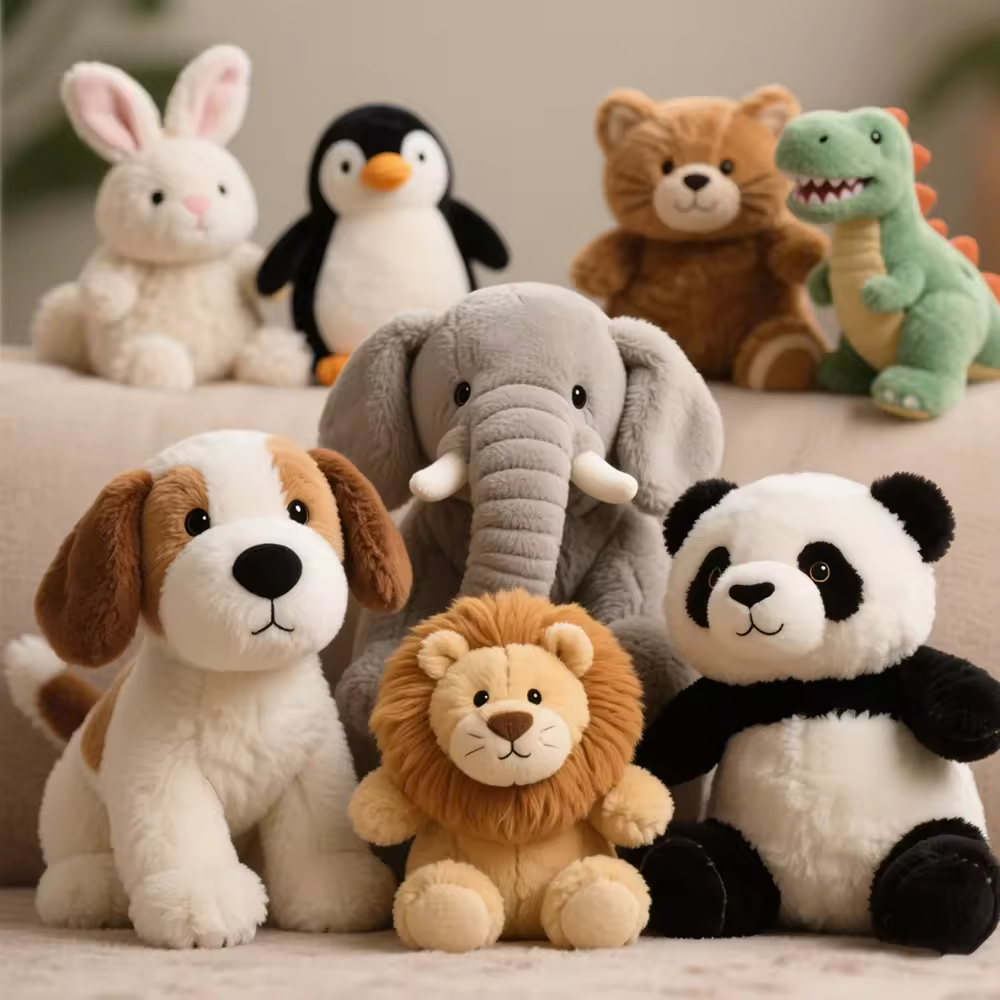 Peluches personnalisées d'animaux terrestres