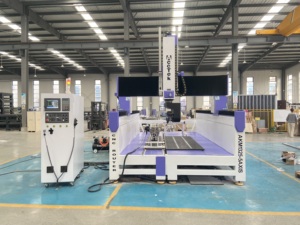 Routeur CNC 5 axes robuste 1325 portique mobile 3D moule fraisage coupe gravure Machine pour mousse EPS plâtre bois Syntec PLC - Product Image 3