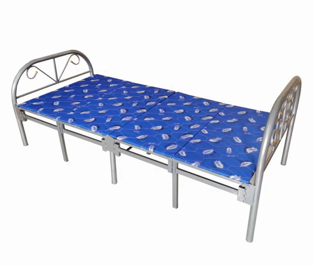 Cama plegable de metal para adultos, cama plegable individual de hierro, cómoda, directa de fábrica, precio directo de fábrica